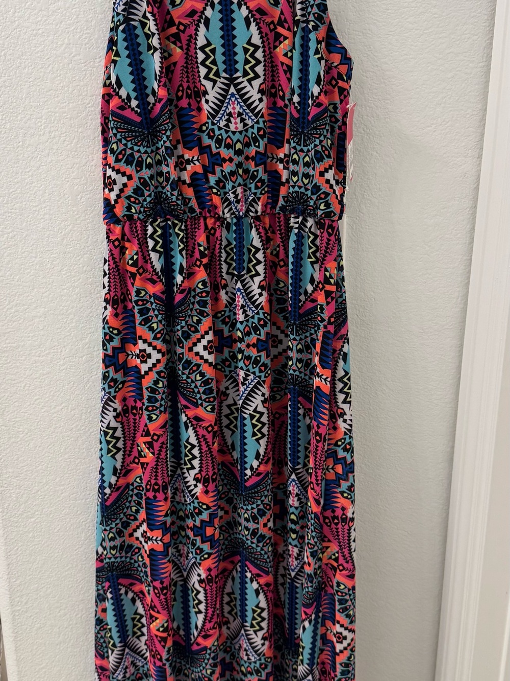 NWT Xhilaration Multicolor Aztec Print Maxi Dress small new festival boho